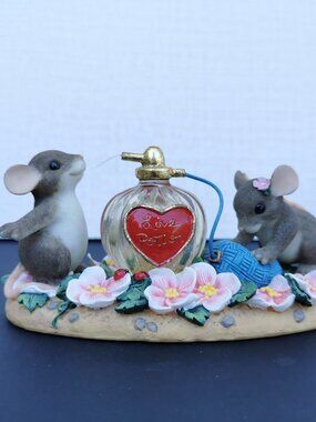 Fitz & Floyd Charming Tails I'm Under Your Spell Figurine Mice Mouse Love Potion